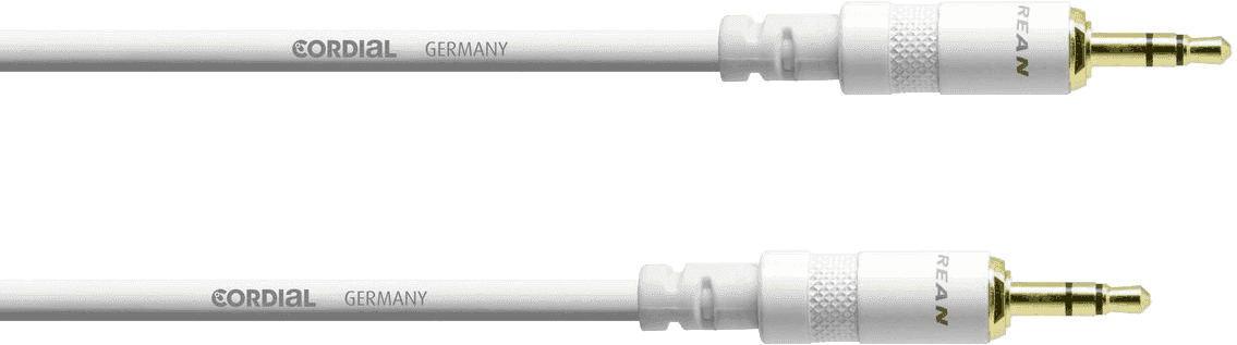 Cordial CFS3WW-SNOW - câble audio sym. rean 3,5mm m/m st. 3m blanc