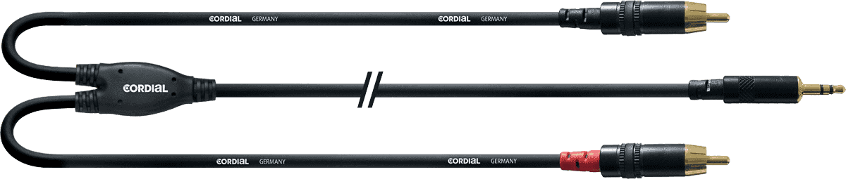 Cordial CFY1.5WCC - câble bretelle rean 3,5mm stéréo/2x rca 1,5 m
