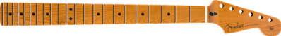Roasted Maple Stratocaster Neck, 22 Jumbo Frets, 12, Maple, Flat Oval Shape