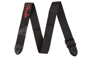 Fender Logo Strap, Black/Red Logo, 2
