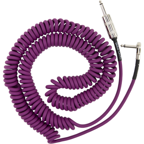 Hendrix Voodoo Child Coil Instrument Cable, Straight/Angle, 30', Purple