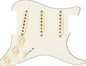 Pre-Wired Strat Pickguard, Custom Shop Texas Special SSS, Parchment 11 Hole PG