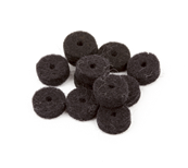 Black Strap Button Felt Washers (12)