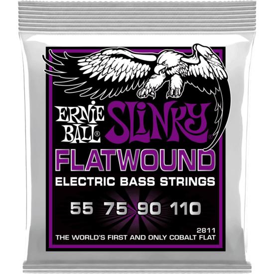 Cordes basse électrique Ernie Ball 55-110 filée plat