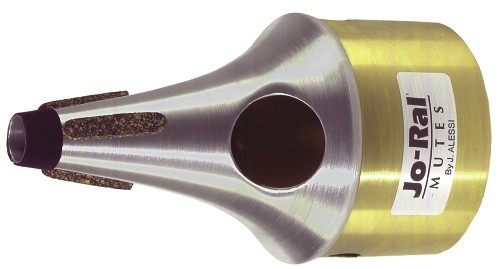 Jo-ral 4B - Sourdine bucket (valvet) aluminium fond laiton pour trompette ut ou sib