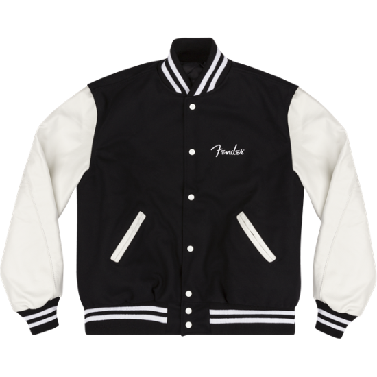 Custom Shop Varsity Jacket, Black/White, L
