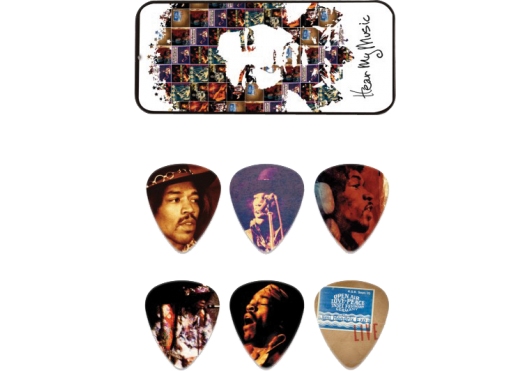 Dunlop Boite 6 médiators Jimi Hendrix - Hear my music