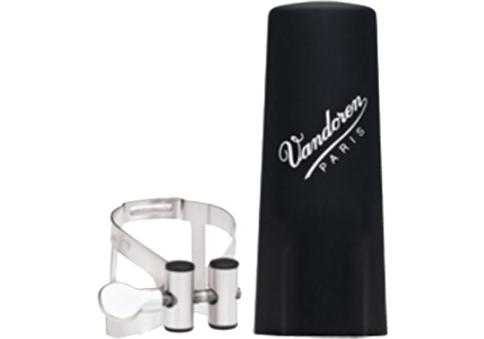 Vandoren M/O Argentée LC51SP Ligature avec couvre-bec plastique pour clarinette Sib
