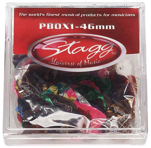--- DISCONTINUE ---Stagg PBOX1-46 - Boite de 100 mediators celluoides 0.46 mm
