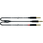 --- DISCONTINUE ---Cordial CFY1.5VPP-LONG - câble audio jack stéréo - 2 jack mono longs 1,5 m
