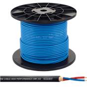 --- DISCONTINUE ---Cordial CMK222BLU100 - 2x 0,22mm² bleu - 100m