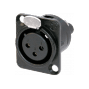 --- DISCONTINUE ---Neutrik NC3FD-S-1-B - emb. xlr f noire 3 pôles or à vis