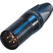 Neutrik NC4MXX-B - fiche xlr m 4 pôles or noir xx