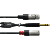 --- DISCONTINUE ---Cordial CFY3VFM - câble bretelle j. stéréo/xlr m.? f. - 3m