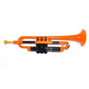 Jiggs Pbone pTrumpet - Trompette Sib en plastique orange avec housse et 2 embouchures