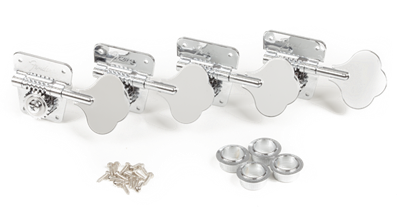 Pure Vintage '70s Bass Tuning Machines, Nickel/Chrome, (4)