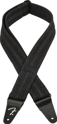 Fender x Wrangler Denim Strap, Washed Black Stitch