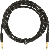 Deluxe Series Instrument Cable, Straight/Straight, 10', Black Tweed