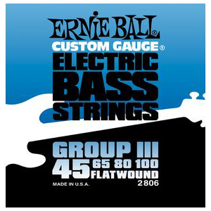 Ernie Ball 2806 Jeu de cordes basse filée plat Group III (45-100)