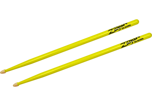 Zildjian 5ACWDGY > Baguettes de batterie 5A Acorn neon jaune