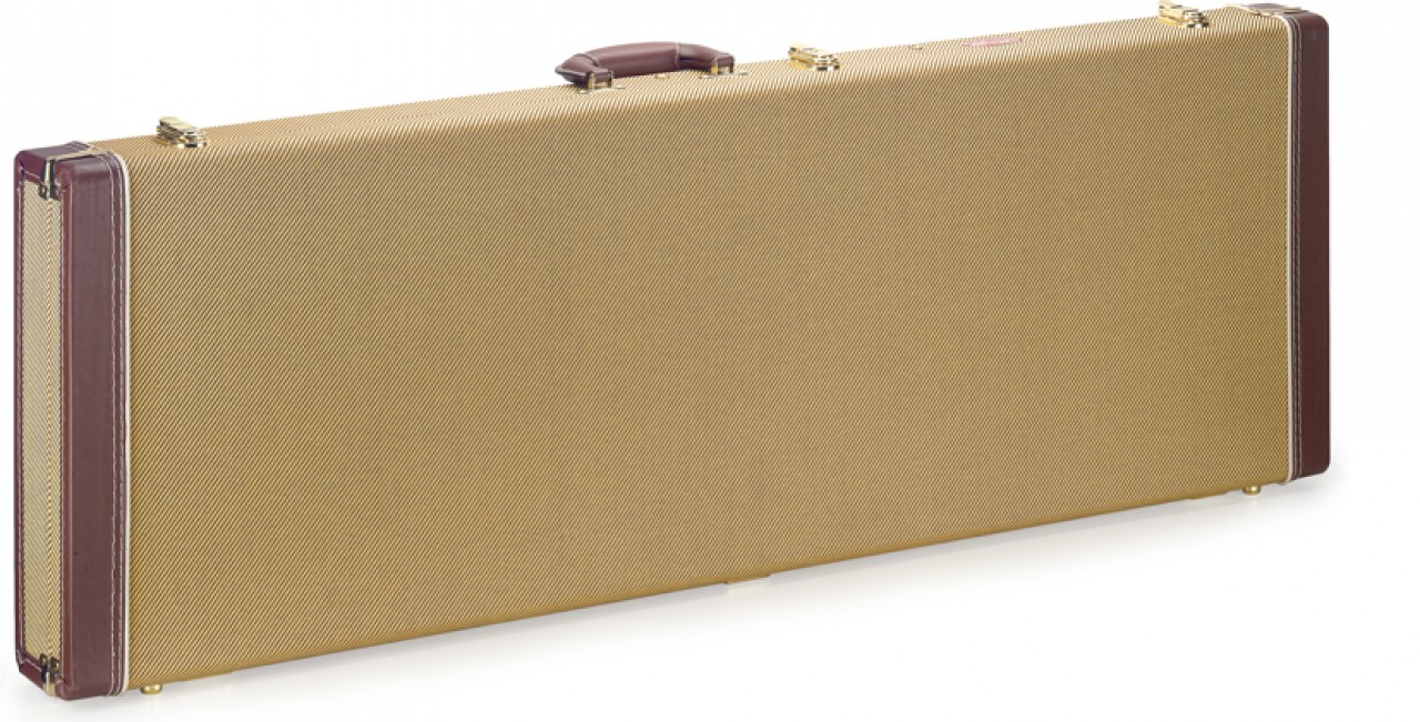 --- DISCONTINUE ---Stagg GCX-RE GD - Etui deluxe rectangulaire - Tweed doré