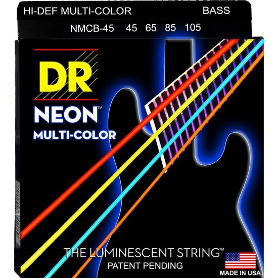 --- DISCONTINUE ---Cordes basse électrique DR Neon Multicolor 45-105