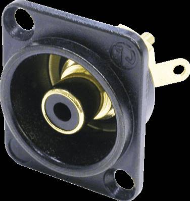 Neutrik NF2D-B0 - embase rca noire format d