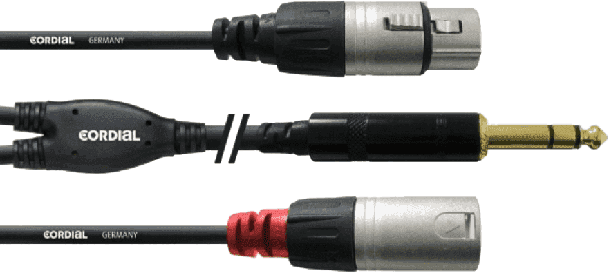 --- DISCONTINUE ---Cordial CFY3VFM - câble bretelle j. stéréo/xlr m.? f. - 3m