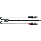 Cordial CFY3WFF - câble bretelle rean 3,5mm st./2x xlr fem. 3m