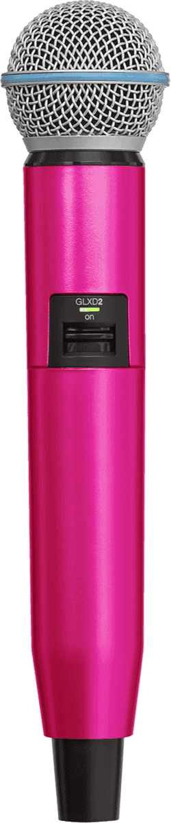 --- DISCONTINUE ---Shure WA723-PNK - corps emetteur GLXD2-SM58/beta58a rose