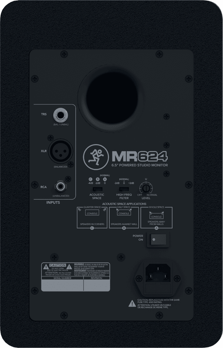 Mackie MR624 - monitor bi-amplifié 6,5 50w rms (l'unité)