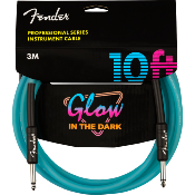 Cble jack droit 3M Fender Glow In The Dark - Blue