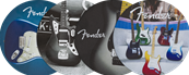 Fender Guitars Coasters, 4-Pack, Multi-Color Leather