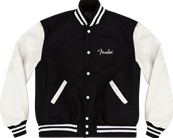 Custom Shop Varsity Jacket, Black/White, S