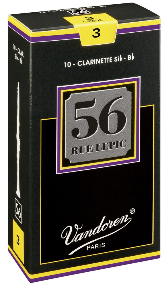 Vandoren CR504 - 56 Rue Lepic force 4 - anches clarinette Sib - boite de 10