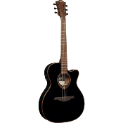 guitare electro-acoustique lag auditorium slim cutaway electro black