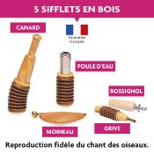 Fuzeau 658 - Coffret de 5 appeaux manuels - Oiseaux de nos campagnes