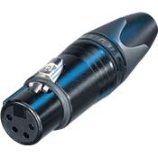 --- DISCONTINUE ---Neutrik NC4FXX-B - xlr f 4 pôles or série xx noir