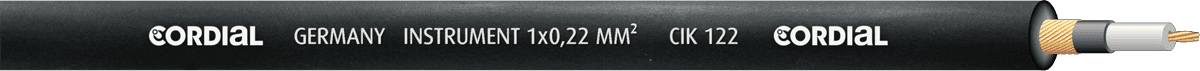 Cordial CIK122BLACK100 - bobine câble instru 1x 0,22mm² 2 blindage - 100m