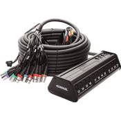 Cordial CYB24-8C - boitier de scène 24 in 8 out câble xlr mâle 30m