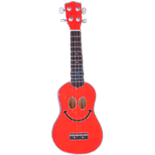 Mahalo U-SMILE-RD - ukulélé rouge smile housse