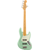 Fender American Professional II Jazz Bass V, Maple Fingerboard, Mystic Surf Green