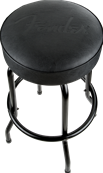 Fender Embossed Black Logo Barstool, Black/Black, 30