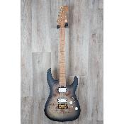 Guitare électrique Charvel DK24 HH 2PT CM Poplar Burl transparent Black Burst