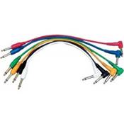 --- DISCONTINUE ---Yellow Cable P060CD-6 - Cable Audio Cordons Jack Mono Mâle Coudé/Jack Mono Mâle 60cm Par 6