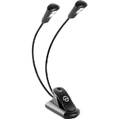 K M 12259 - lampe de pupitre 2 bras à 2 Leds avec batterie