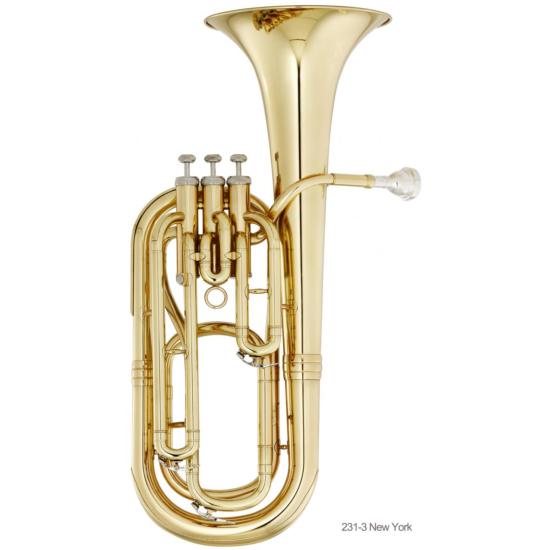 MTP NEW YORK 231-3 - Saxhorn Baryton Sib 3 pistons, verni avec étui sac à dos rigide