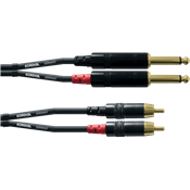 Cordial CFU1.5PC - câble audio asym.rean 2x jacks mono m/2x rca 1,5m