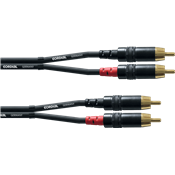 Cordial CFU3CC - câble audio double rean 2x 2 rca dorés 3m