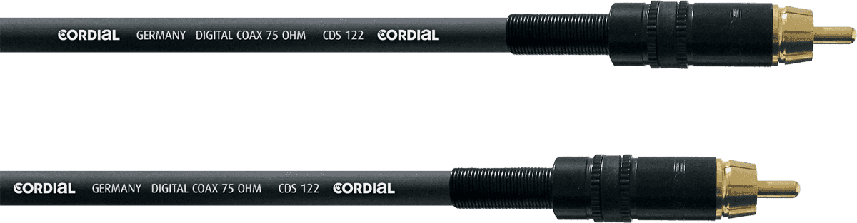 --- DISCONTINUE ---Cordial CPDS2CC - câble spdif 2x rca plaqués or - 2 m
